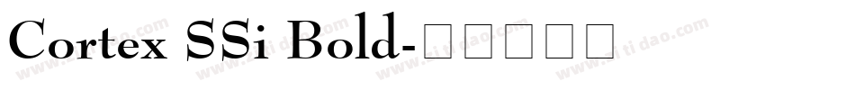 Cortex SSi Bold字体转换